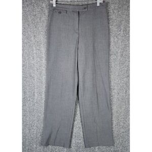 Counterparts Pants Womens 10 Dress Straight Leg Gray Button Detail EUC